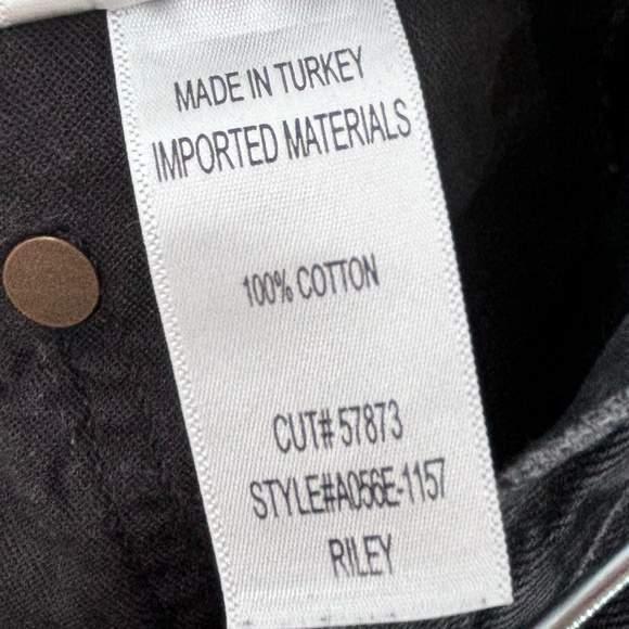 Agolde High Waisted Straight Leg Crop Riley Jeans Black Size 23 - Picture 5 of 9